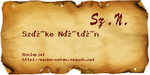 Szőke Nátán névjegykártya